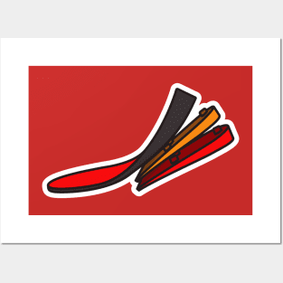 Comfortable shoes arch support insoles Sticker vector illustration. Fashion object icon concept. Two-layered shoe arch support insole sticker design icon with shadow. Posters and Art